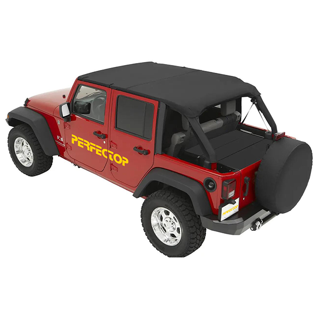 PERFECTOP® Header Extended Safari Style Bikini Top for Jeep Wrangler JK 4 Doors 2007-2009 52581-35